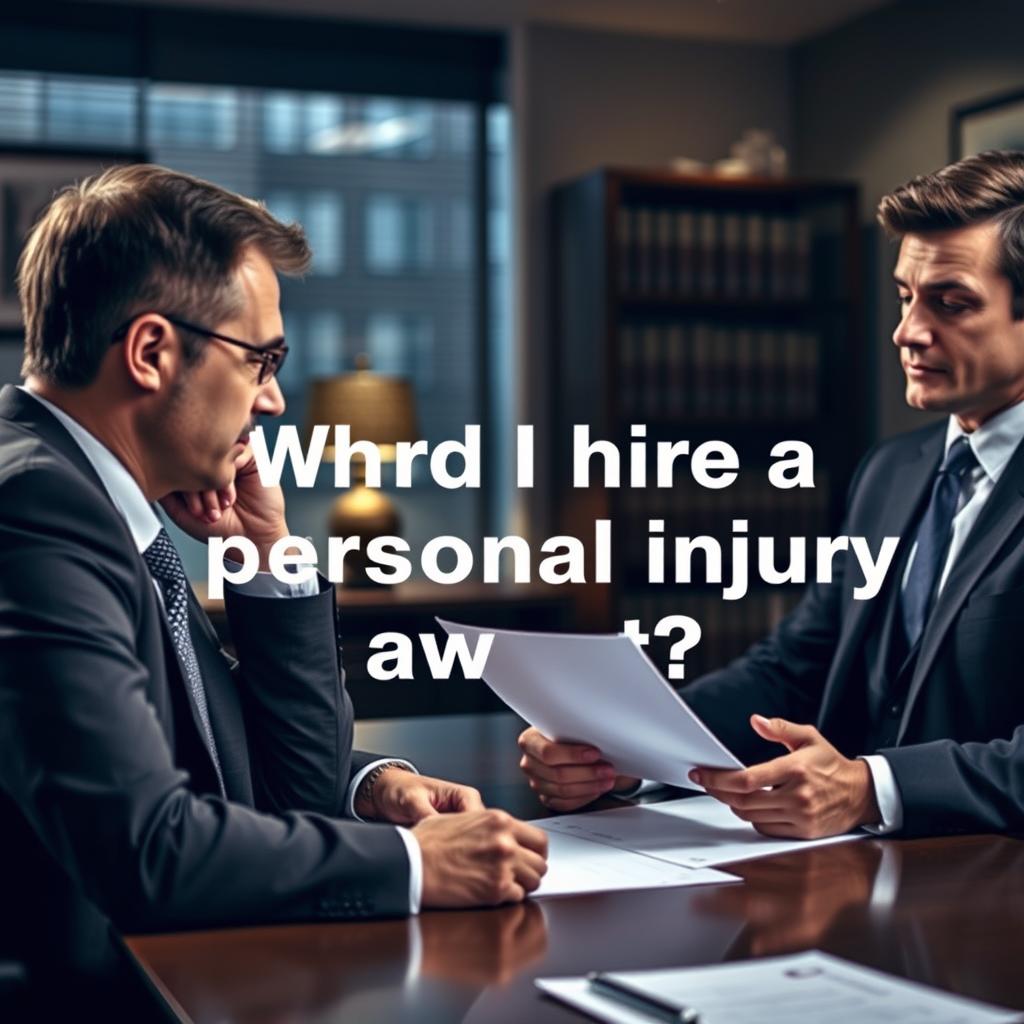 When should I hire a personal injury lawyer in Fairfax