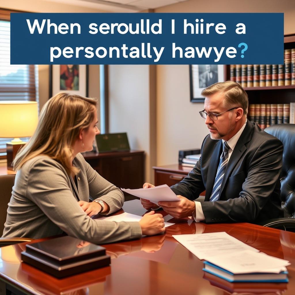 When should I hire a personal injury lawyer in Washington DC
